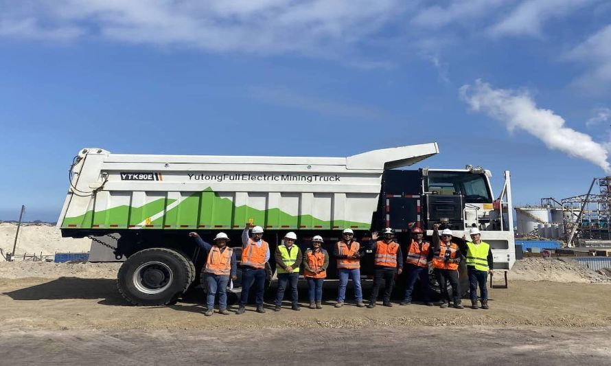 Compañía Minera del Pacífico recibe primer camión eléctrico minero