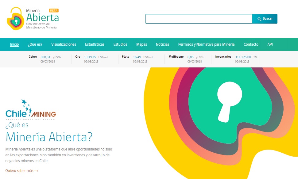 Nuevo portal web entrega datos actualizados sobre sector minero