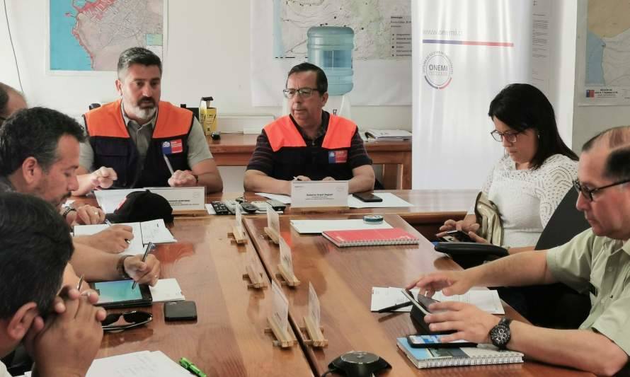 Autoridades lideraron mesa técnica por lluvias en Arica y Parinacota