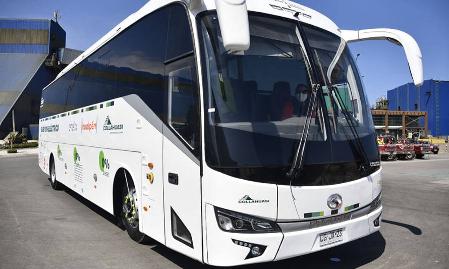 Collahuasi incorporó buses eléctricos en sus faenas