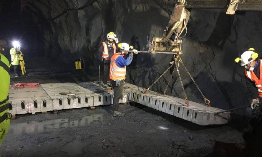 CNP realizó prueba piloto de novedoso pavimento modular para túneles mineros