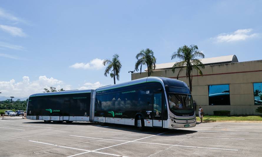 BYD presenta el primer bus eléctrico articulado hecho en Brasil