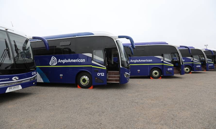 Anglo American pondrá en marcha 17 buses eléctricos para transportar a sus trabajadores