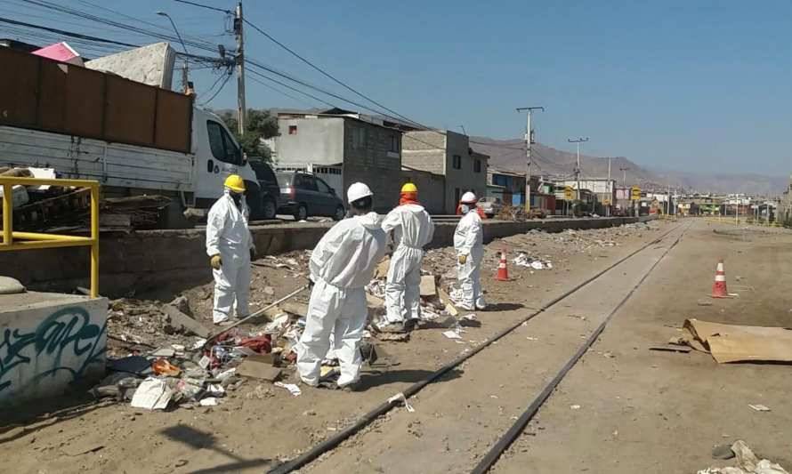 FCAB retiró más de 20 mil kilos de basura de la vía férrea en Antofagasta