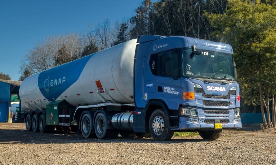 ENAP realiza nuevo piloto de camión de transporte que utiliza GNL