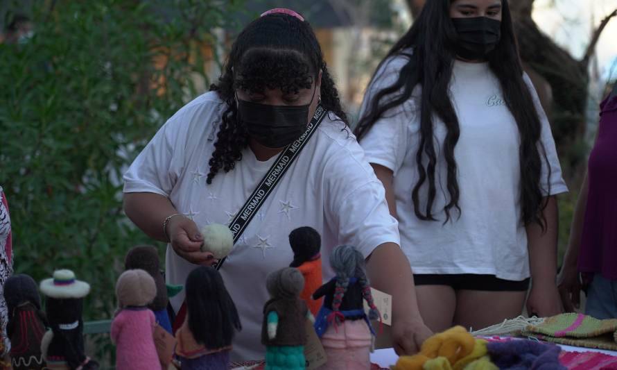 Mujeres de Quillagua celebran término de taller de telares con una exhibición de sus obras 