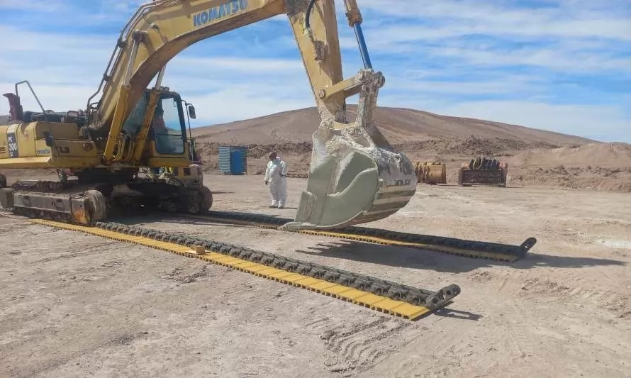 AP repara exitosamente en Algorta Norte cadenas de equipo de extracción con prensa portátil de 250 ton
