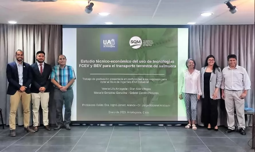 Estudiantes de Ingeniería de la Universidad de Antofagasta presentaron su trabajo de graduación para SQM