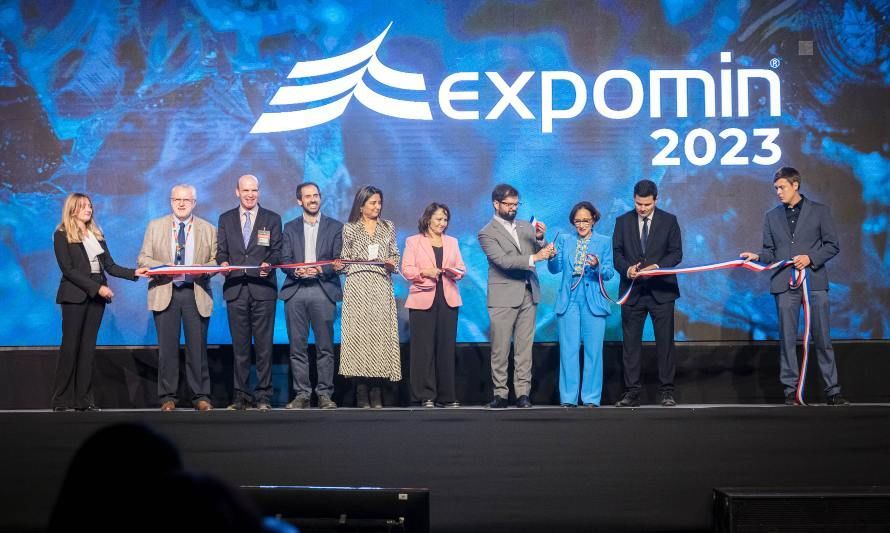 Presidente Gabriel Boric encabezó inauguración de Expomin 2023