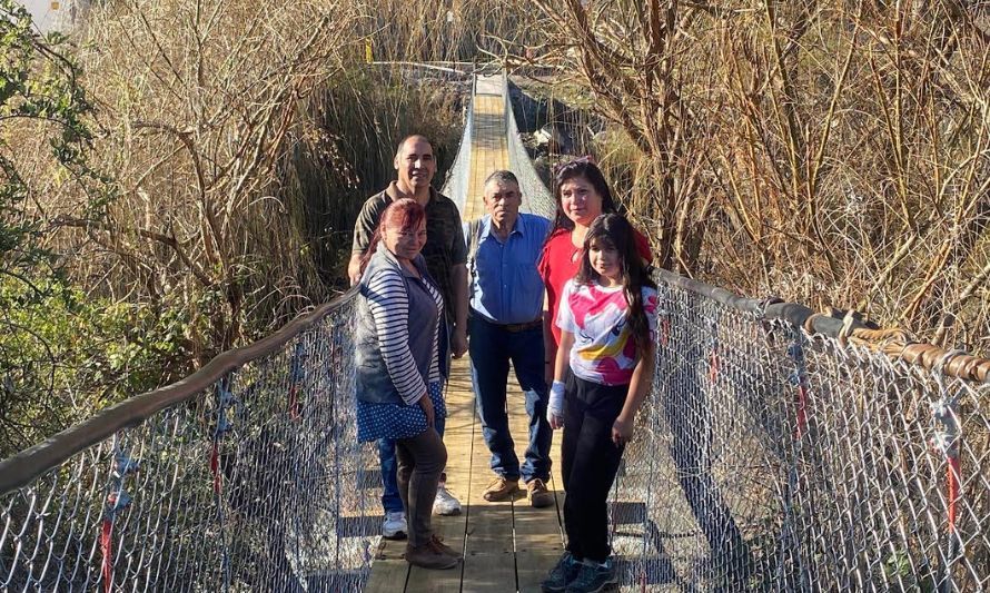 Codelco Andina continúa entregando renovados puentes cimbra en localidades del Camino Internacional