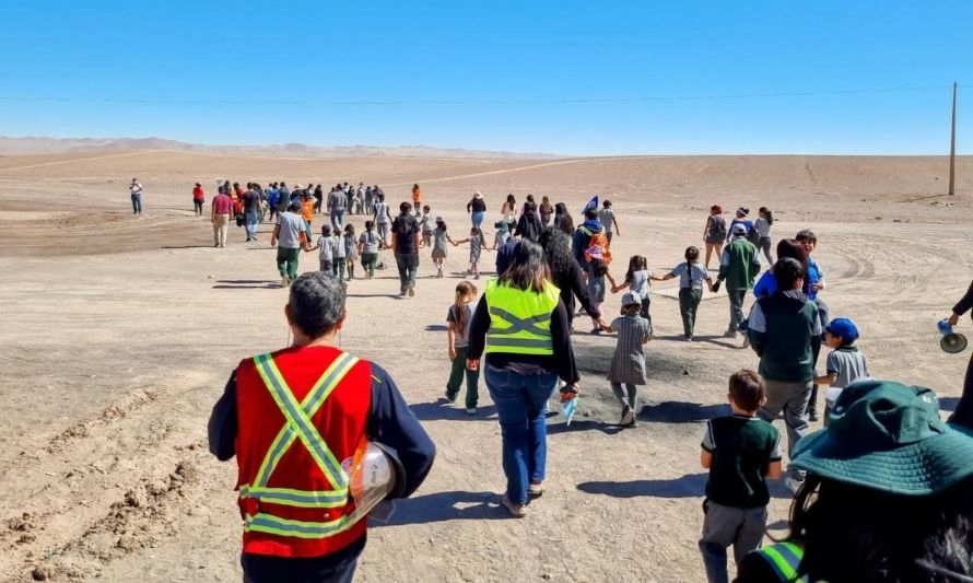 Simulacro de evacuación por aluvión en Baquedano permitirá actualizar Plan de Emergencia Comunal