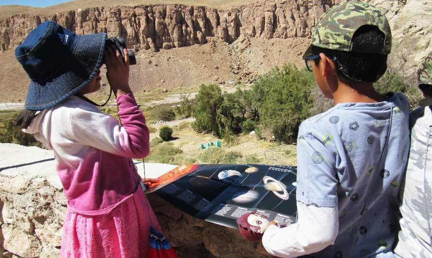 Estudiantes de Ayquina y Toconce aprenden de astronomía con Fondo Escolar de El Abra  