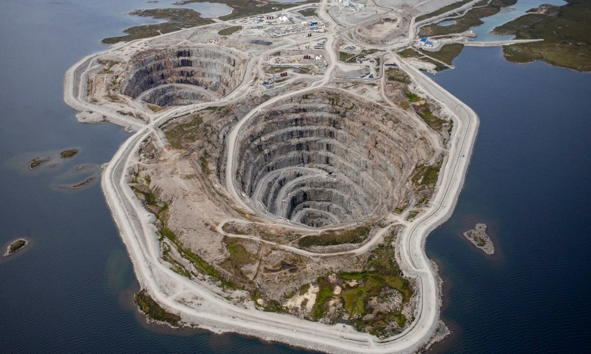 Mina de diamantes Diavik.