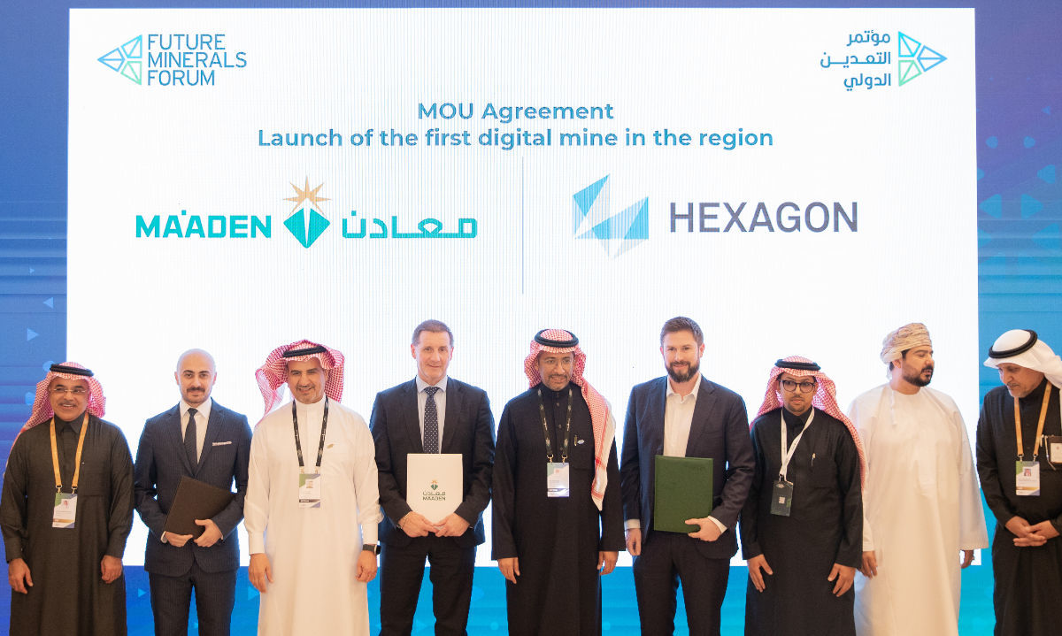Ma'aden y Hexagon se asocian para lanzar la primera mina digital de Oriente Medio