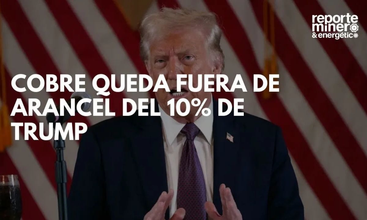 Cobre queda fuera del arancel del 10% de Trump