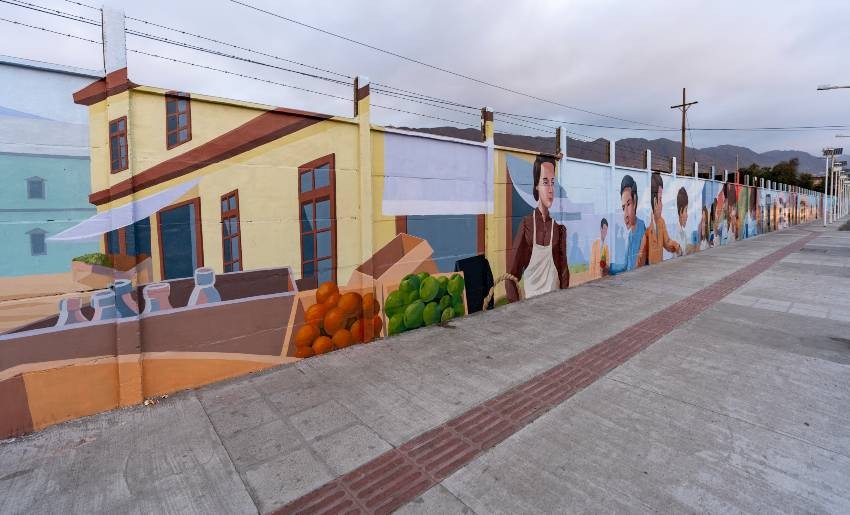 Sector Estación de Antofagasta tiene el mural más grande de la región