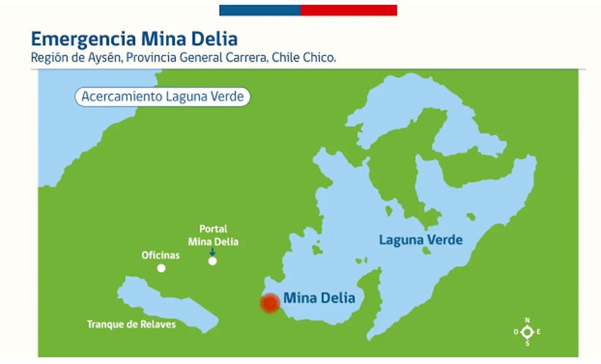 Infografía: Dónde se desarrolla la búsqueda de los mineros atrapados en Delia 2
