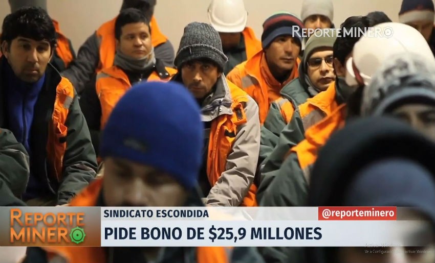 VIDEO - Sindicato Nº1 de Minera Escondida pide millonario bono por término de conflicto