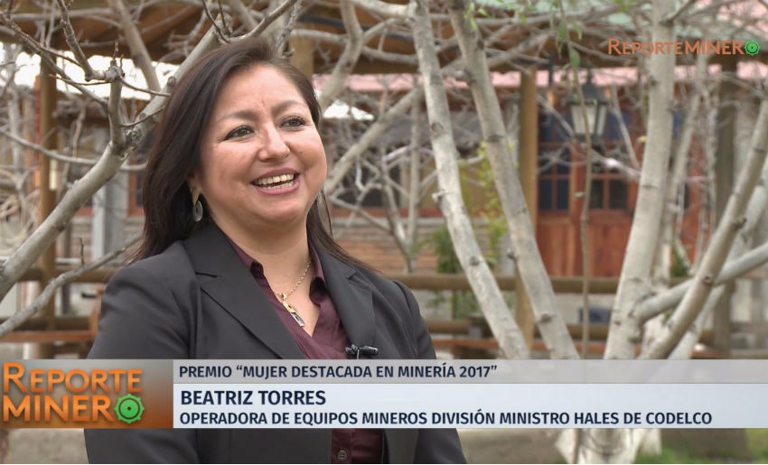 Beatriz Torres, Mujer Destacada en Minería 2017: “Las invito a sumarse a este lindo mundo que es la minería”