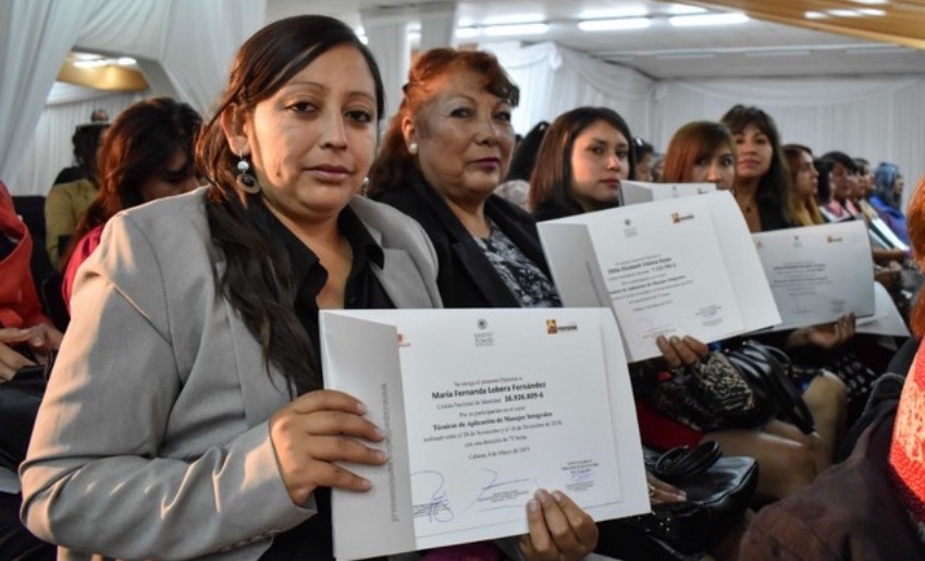 791 personas fueron certificadas en programa de capacitación laboral