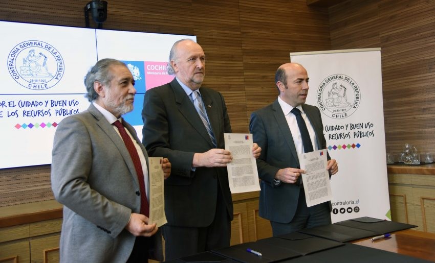 Contraloría General y Cochilco firman convenio para fortalecer fiscalización